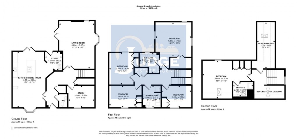 Floorplan for Long Close, Anstey, Leicestershire