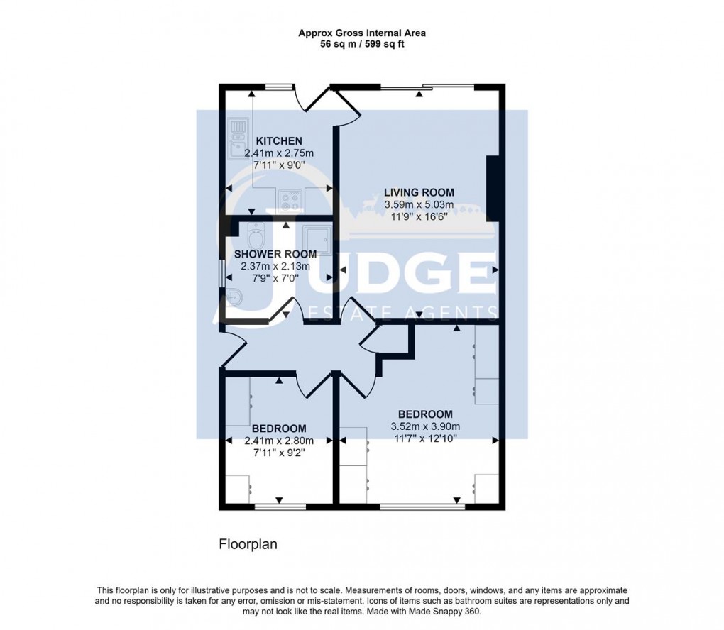 Floorplan for The Chase, Markfield, Leicestershire