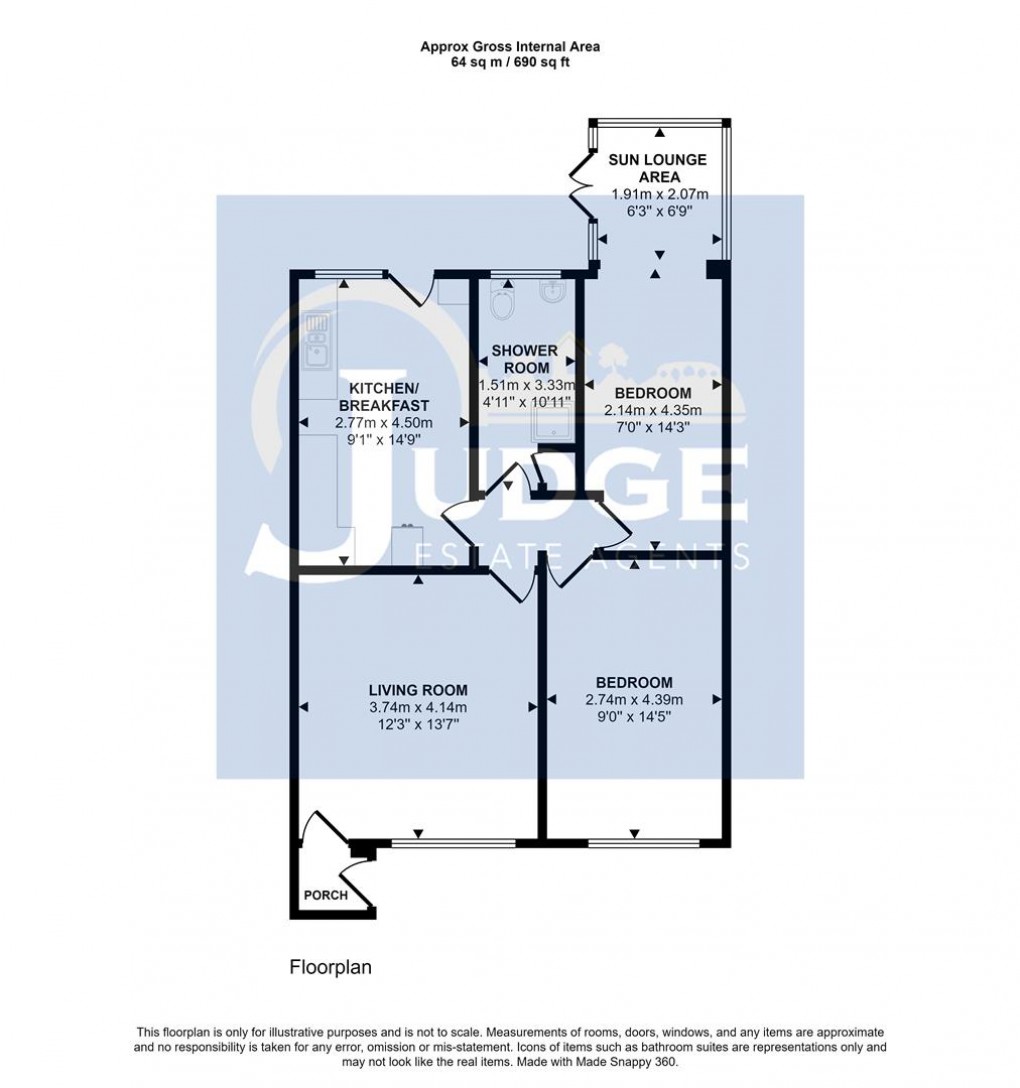 Floorplan for Beech Walk, Markfield, Leicestershire