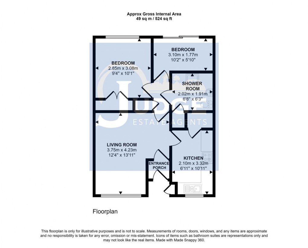 Floorplan for Wallis Close, Thurcaston, Leicester