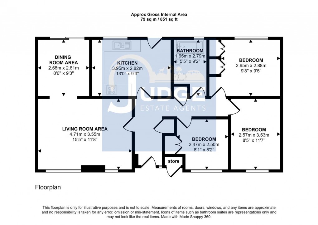 Floorplan for Osprey Road, Beaumont Leys, Leicester