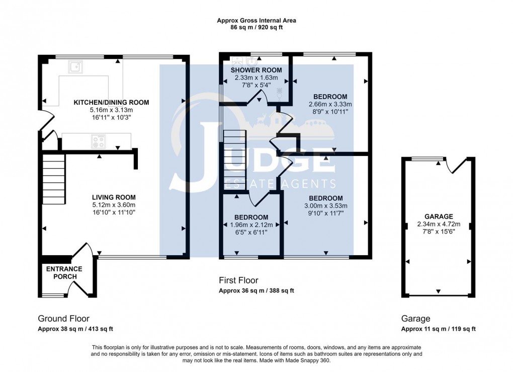 Floorplan for Salisbury Close, Desford, Leicester