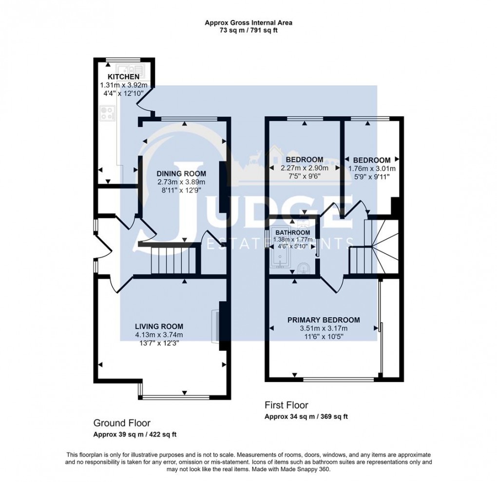 Floorplan for Castle Road, Kirby Muxloe, Leicester