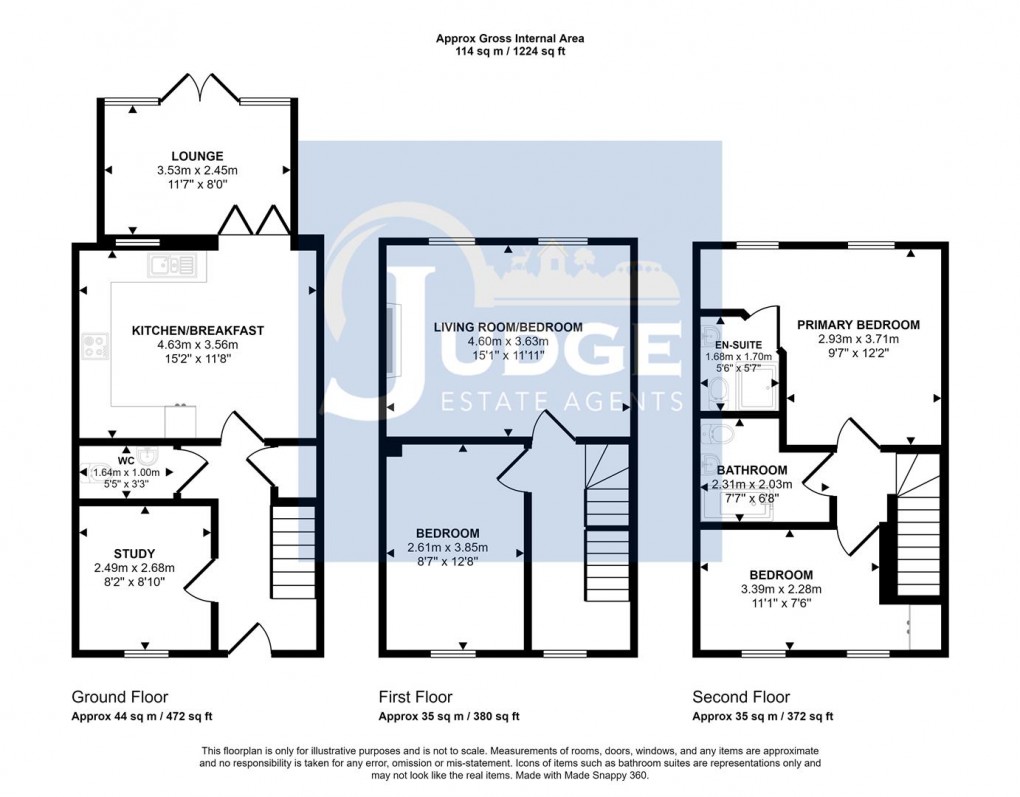 Floorplan for Palmer Square, Birstall, Leicester