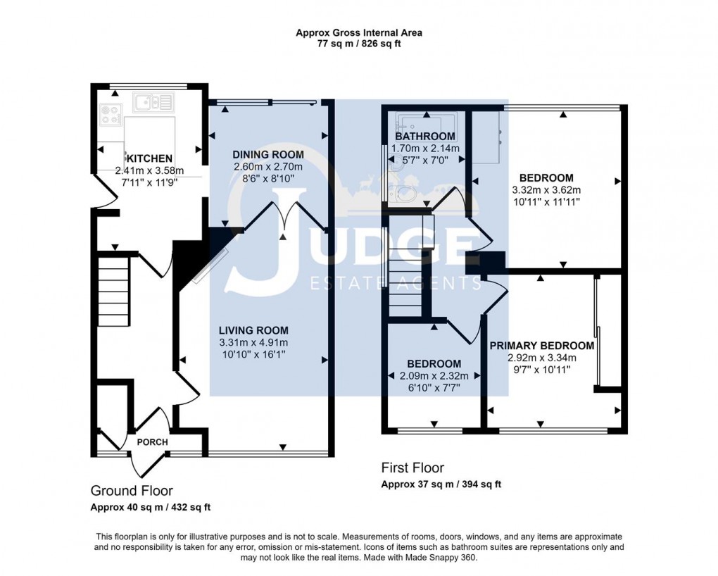 Floorplan for Falcon Road, Anstey, Leicestershire