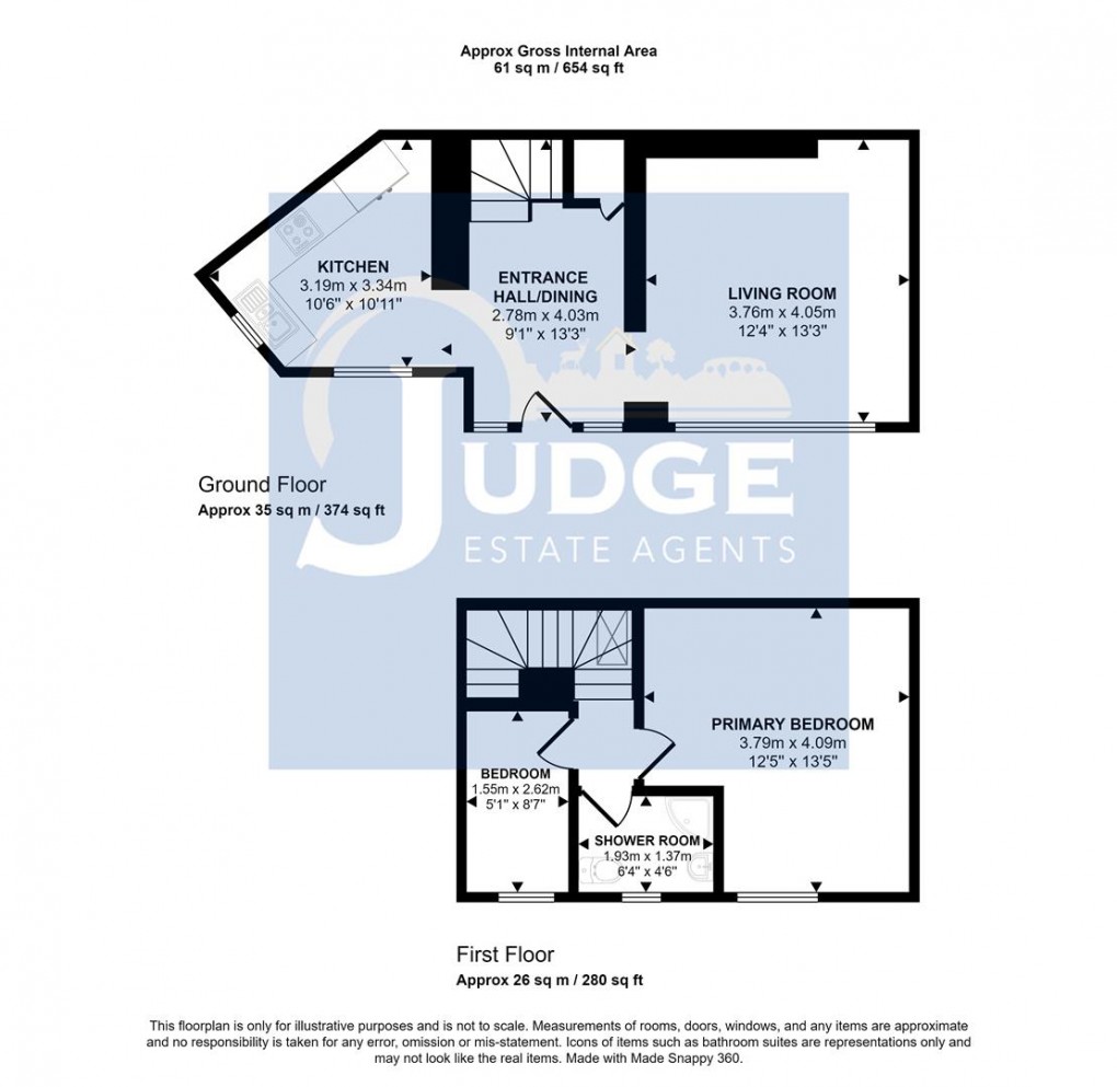 Floorplan for George Courtyard, Market Place, Belton, Loughborough