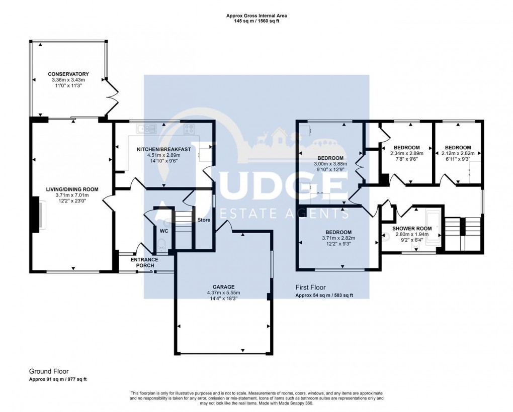 Floorplan for Warwick Avenue, Quorn, Loughborough