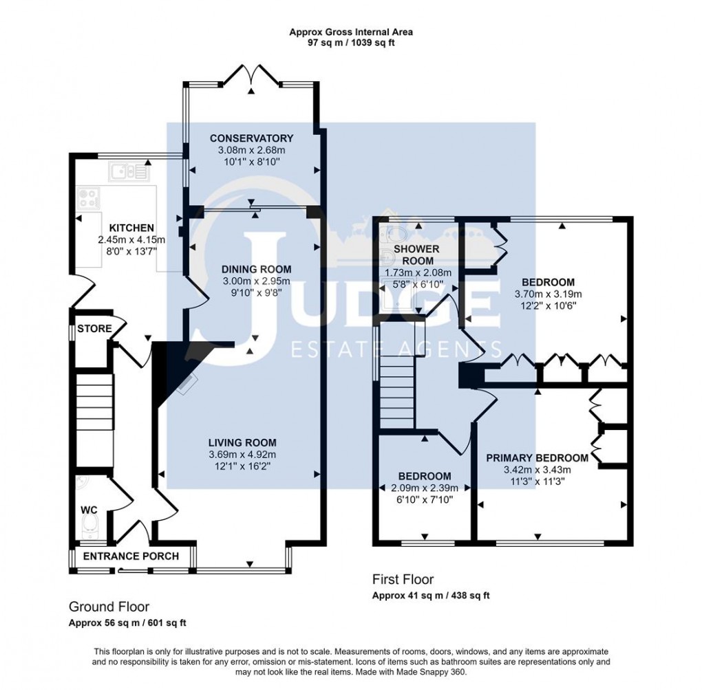 Floorplan for Henson Close, Birstall, Leicester