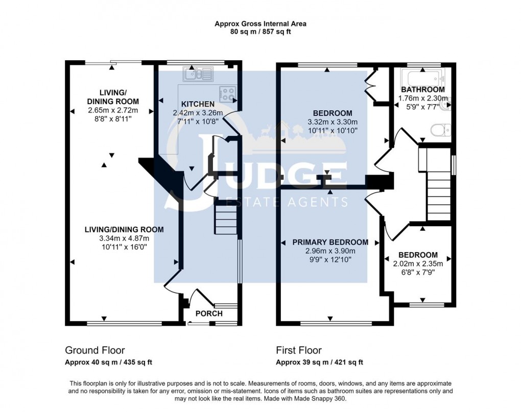 Floorplan for Link Road, Anstey, Leicester