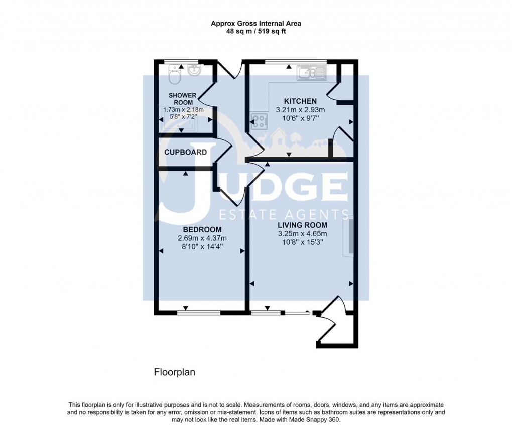 Floorplan for The Rushes, Markfield