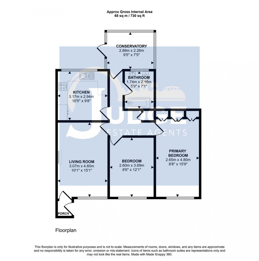 Floorplan for The Rushes, Markfield, Leicestershire