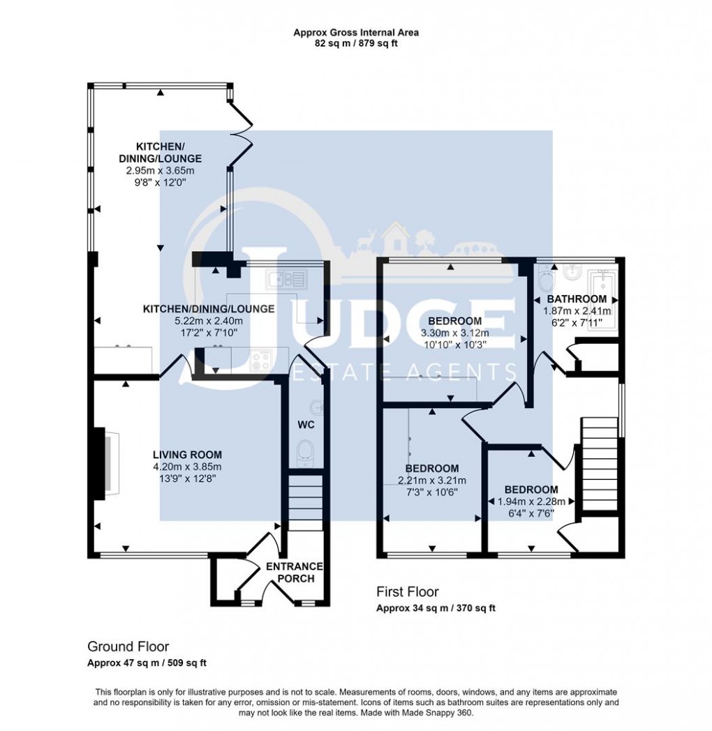 Floorplan for Kenmore Crescent, Coalville