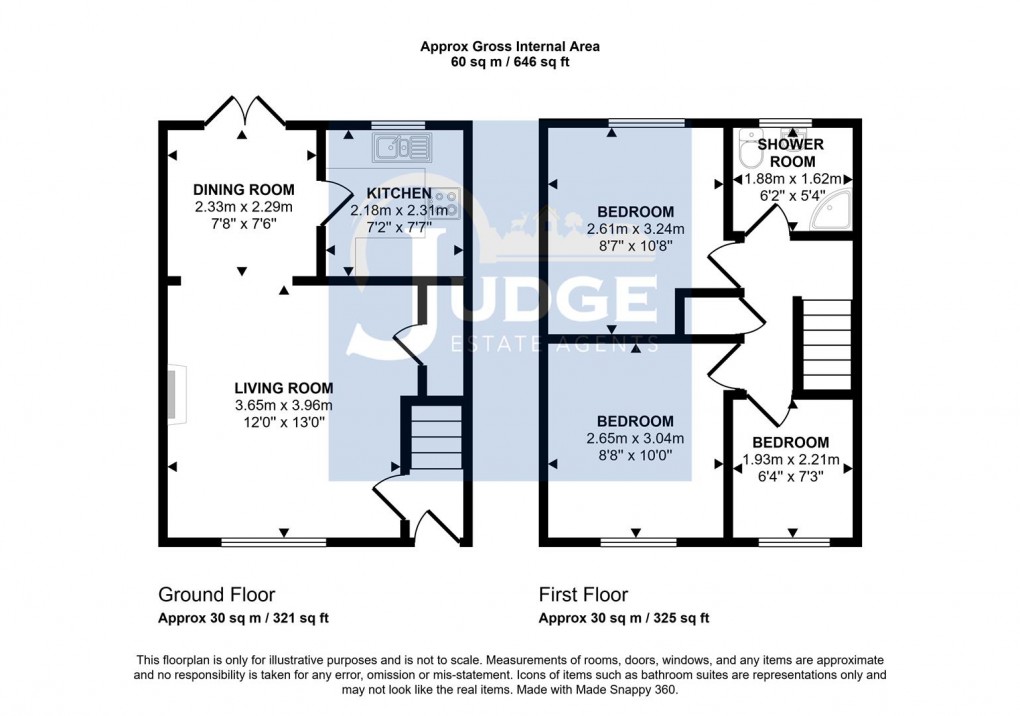 Floorplan for Primrose Way, Kirby Muxloe, Leicester