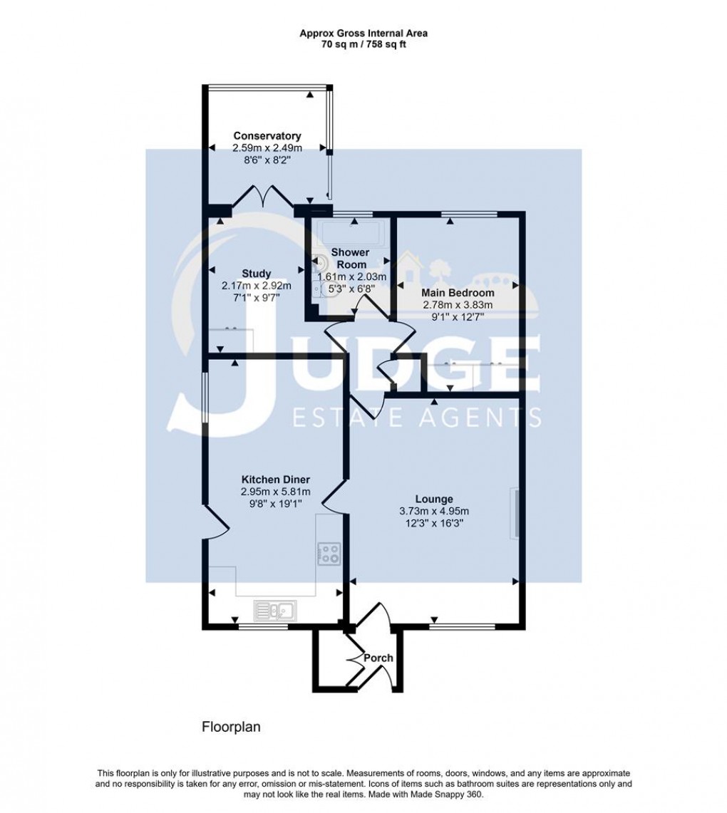 Floorplan for Queensmead Close, Groby, Leicester