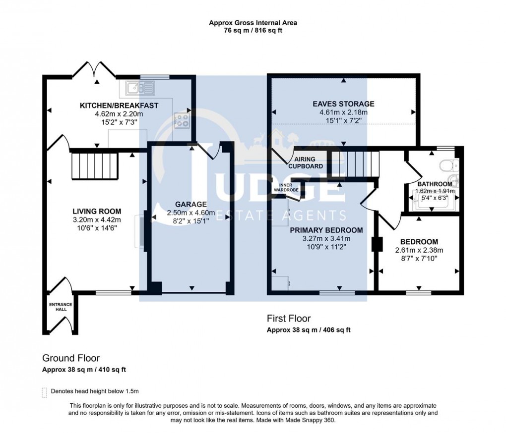 Floorplan for Primrose Way, Kirby Muxloe, Leicester