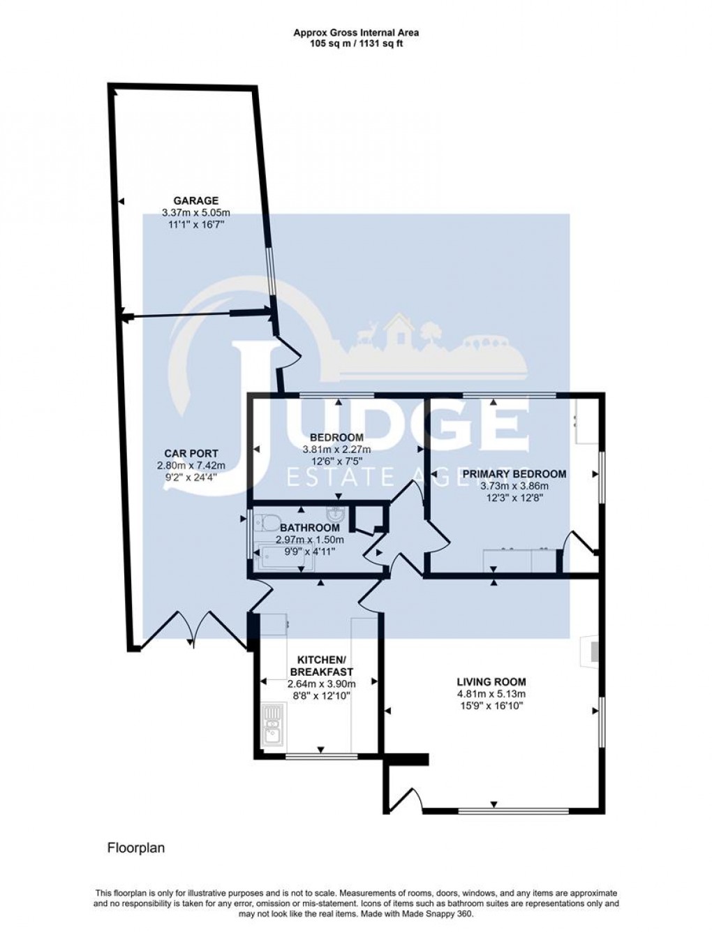 Floorplan for Oakfield Avenue, Markfield, Leicestershire