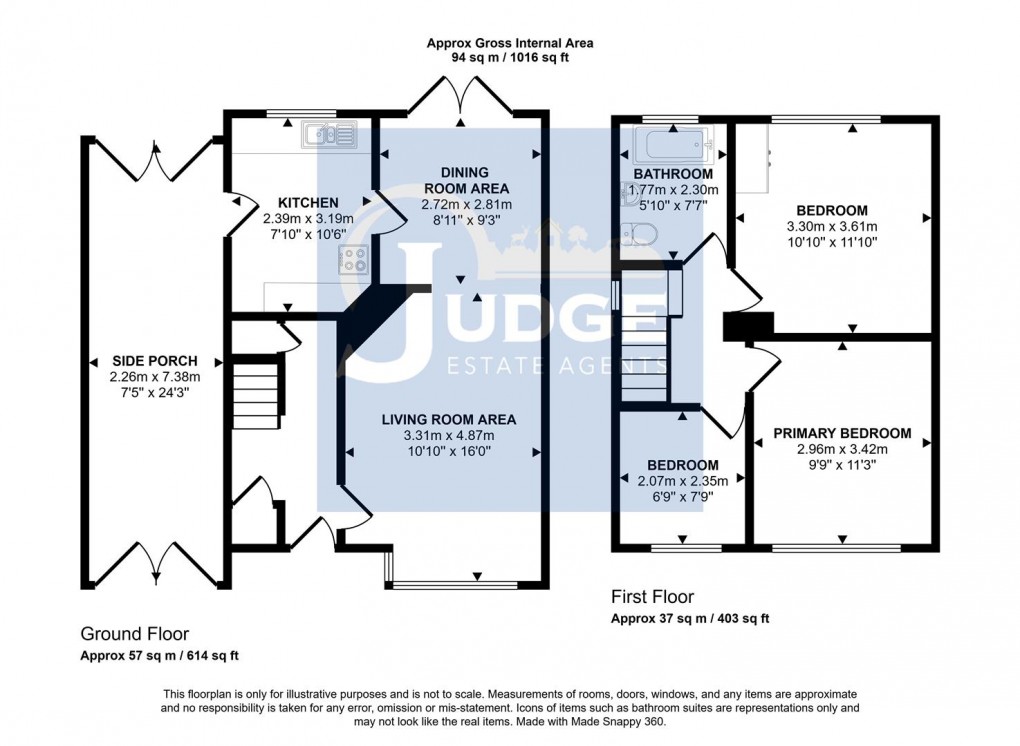 Floorplan for Link Road, Anstey, Leicester