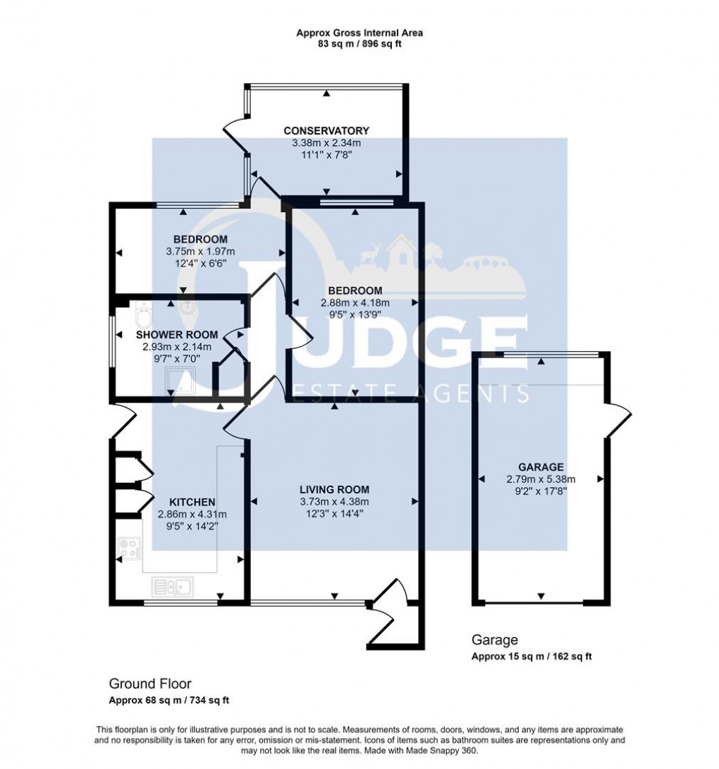 Floorplan for Oakfield Avenue, Markfield, Leicestershire