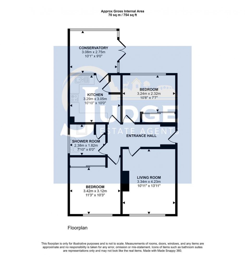 Floorplan for Bencroft Close, Anstey, Leicestershire